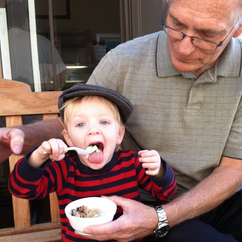ice cream with Grandpa